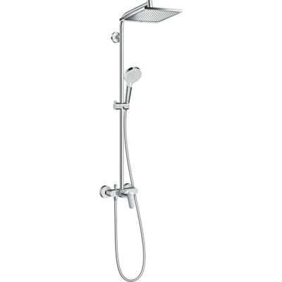 Hansgrohe Crometta e 240 - 1jet - showerpipe - met douchekraan - hoogglans chroom