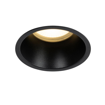 QAZQA Dept Spot encastré - 10.5x10.5x10.4 cm - dimmable - IP44 - noir mat