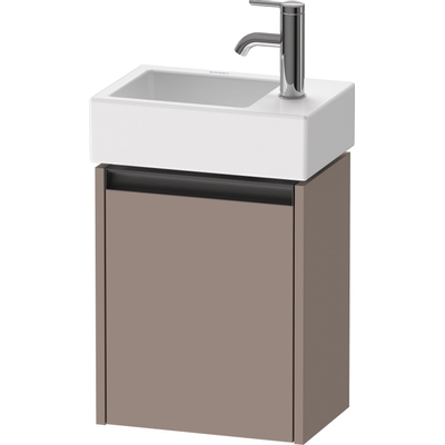 Duravit Ketho.2 Wastafelonderbouwkast - met 1 deur - 36.4x23.8x44cm links - met greep antraciet - basalt mat