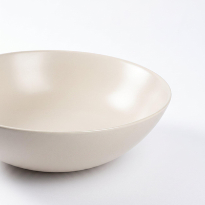 QeramiQ Dely Waskom - 40x40x15cm - rond - keramiek - linnen
