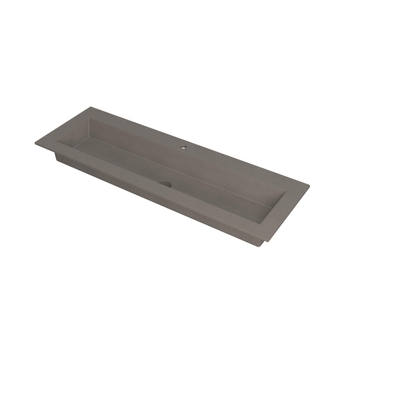 INK Kraft wastafel - 140x45x1cm - 1 wasbak - 1 kraangat - Quartz beton
