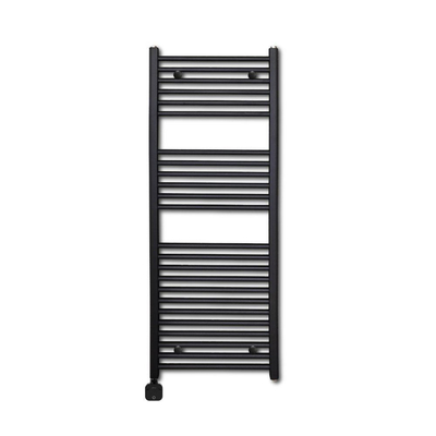 Sanicare Lumara Radiateur electrique - 120x50cm - 750W - thermostat noir - en bas à gauche - wifi - aluminium - noir mat