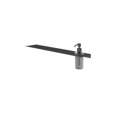 Hotbath &MORE Zeepdispenser - glas - voor planchet serie - PVD - geborsteld zwart