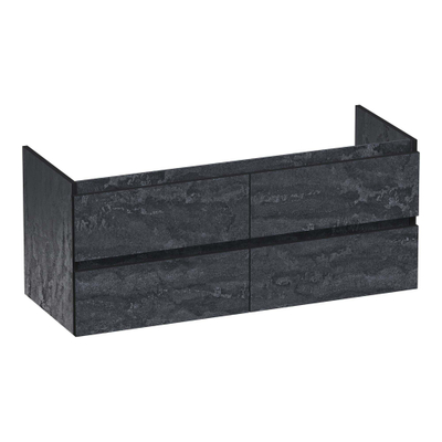 BRAUER Joy Edge meuble sous lavabo 120 4 tiroirs softclose - sans poignée - 2 découpes pour siphon - Damas