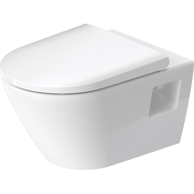 Duravit D-neo Wandcloset - diepspoel - rimless - 37x54x40cm - glans wit