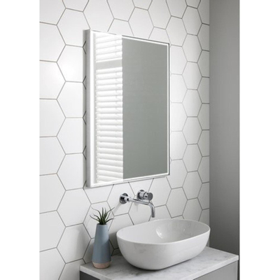Crosswater MPRO miroir – 80 x 60 cm – LED directe tout autour – Aluminium brossé (argent)