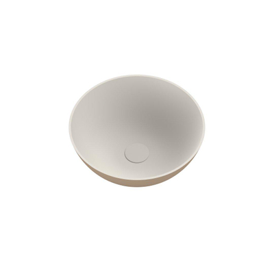 Ideavit Solidthin lavabo 39x39x14.5cm solid surface round matt beige