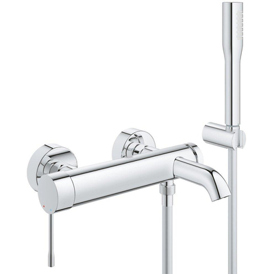 Grohe Essence Badkraan - met omstel - met koppelingen - met douchegarnituur - chroom