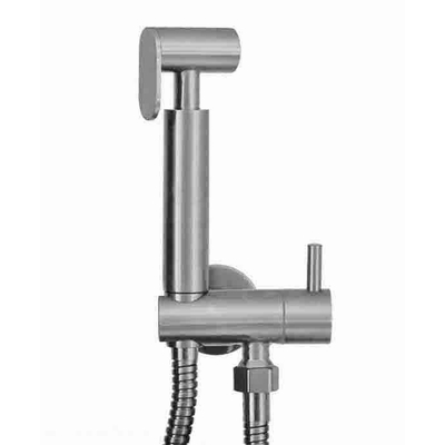 Wiesbaden 304 ensemble bidet avec douchette à main et flexible de douche en inox brossé 304