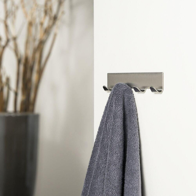 Tiger Portemanteau Basic acier inoxydable brossé 12.6x3x1.6cm