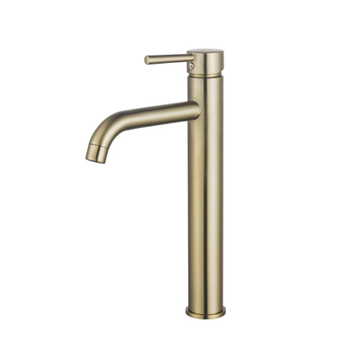 FortiFura Calvi Wastafelkraan - 33.9cm - verhoogd - opbouw - geborsteld messing PVD OUTLETSTORE
