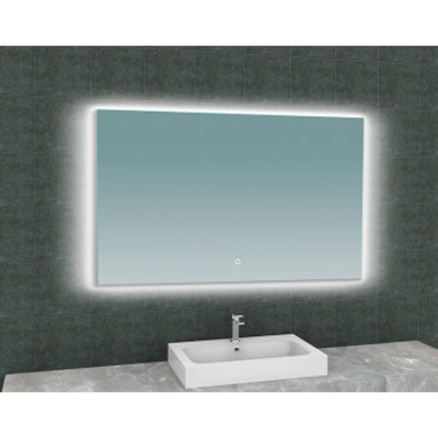 Wiesbaden Soul Spiegel rechthoek - met LED dimbaar en spiegelverwarming - 120x80cm