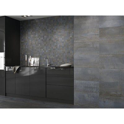 Terravito Lavoro Carreau mural et de sol en céramique - 60x120cm - 9mm - Iron