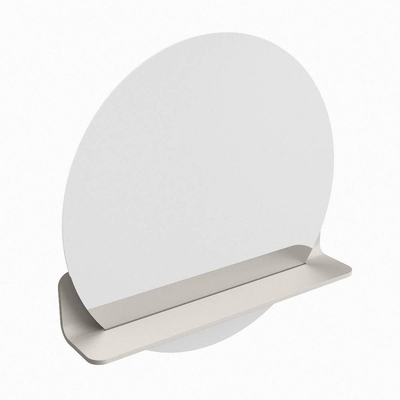 Mondiaz SPOT Miroir de salle de bain - rond 60cm - plan de miroir - couleur Lin