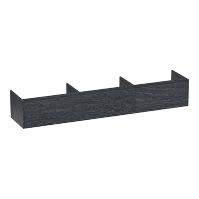 BRAUER Embrace meuble sous-lavabo - 219.8x35x45.5cm - avec 3 tiroirs à fermeture en douceur - sans poignées - 0 découpes pour siphon - Damascus