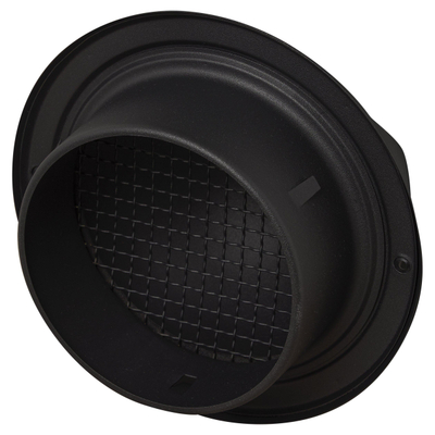 Sanivesk Grille de surpression - Ø12.5 - Bombé - Noir