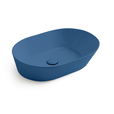By Goof Mees Design Vasque à poser 60x42x16.5cm Ovale Bleu mat