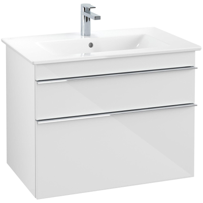 Villeroy & Boch Venticello meuble sous-lavabo - 75.3x59cm - 2x tiroir blanc glossy