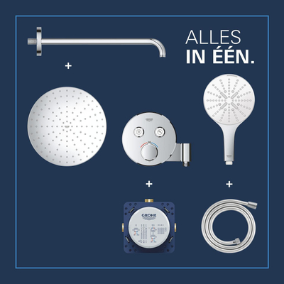 Grohe QuickFix Precision SmartControl Inbouw Douchesysteem - Vitalio Rain Mono 310 hoofddouche - chroom