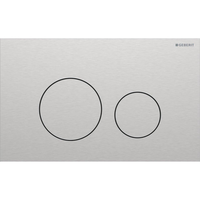 Plaque de commande Geberit Sigma40 - chasse d'eau à 2 boutons - rond - inox - inox brossé