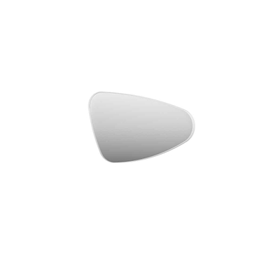 INK SP22 Miroir - 80x4x50cm - organique - dans un cadre en acier - droite aluminium blanc mat