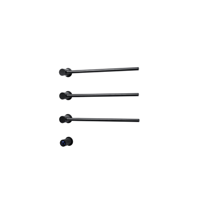 Rosani THREE Radiateur sèche-serviettes électrique - 52x54x13cm - 30 watt - noir mat
