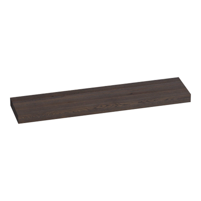 BRAUER Creek plan vasque suspendu - 200x50x10cm - lames chêne noir
