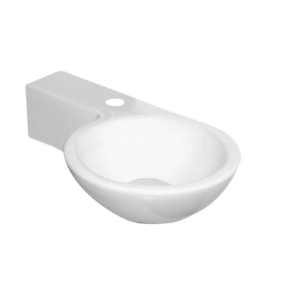 Best Design Class lave-mains 38x23x9,5cm avec 1 trou de robinet à gauche blanc