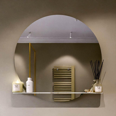 Mondiaz SPOT Miroir de salle de bains - rond 100cm - tablette miroir - couleur Frape