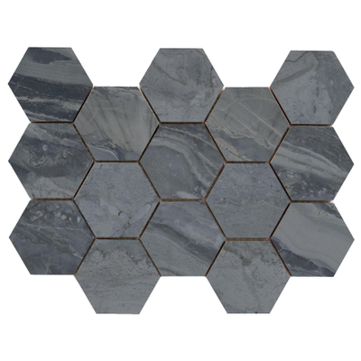 Terravito Ivello carreau mural - 32.5x22.5cm - aspect pierre naturelle - dark poli (noir)