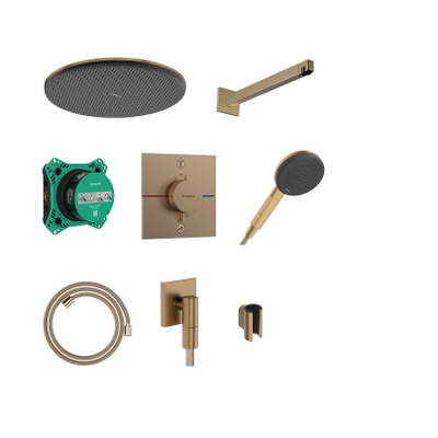 Hansgrohe Raindance Alive S douche de tête - 30cm - 1 jet - encastré - brushed bronze