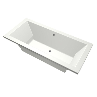 Xenz Society Duobad - 175x80x53 - afvoer Midden - acryl - wit mat