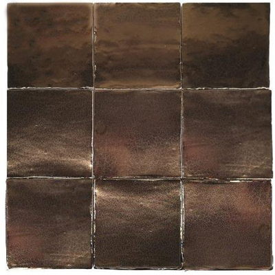 ÉCHANTILLON Terravito Viondo carreau mural - 13x13cm - 10mm - Carré - Or brillant