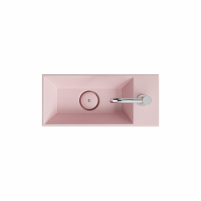 Crosswater Counter Basins Beck Fontein - 45x20cm - 1 kraangat - open waste - mat roze
