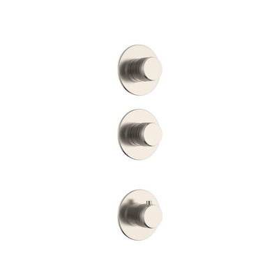 Royal Plaza ensemble de douche pluie encastré – thermostatique – douche de tête Ø 32 cm avec cascade – sans douchette – inox brossé
