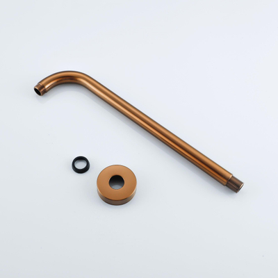 FugaFlow Eccelente Acces Douche de tête - 25cm - ronde - bras mural 35cm - Cuivre brossé PVD (Cuivre)