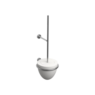 Clou Slim toiletborstelgarnituur 13.2x37cm rvs geborsteld