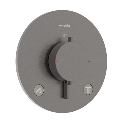 Hansgrohe Ecostat comfort s Inbouw - thermostaat - voor 2 functies - zwart chroom