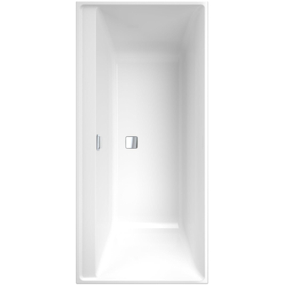 Villeroy & Boch Collaro Baignoire rectangulaire 160x75cm avec bonde de vidage chrome Blanc