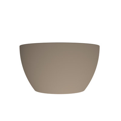 Arcqua Olivia Waskom - 22x22cm - rond - opbouw - mat truffel