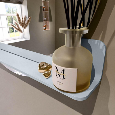 Mondiaz SPOT miroir – Ø 90 cm – avec tablette – Clay (brun)