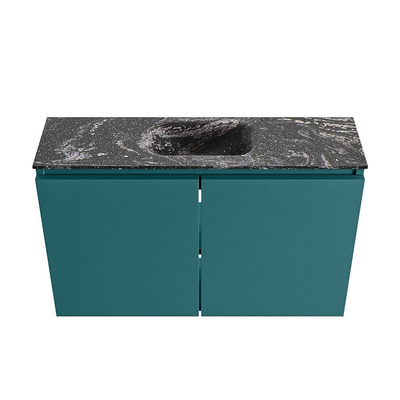 MONDIAZ TURE-DLUX 80cm toiletmeubel Smag. EDEN wastafel Lava positie midden. Met 1 kraangat.
