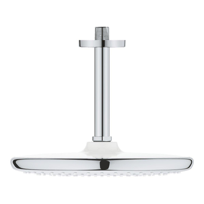 Grohe Tempesta 250 Hoofddouche - 25cm - 1 straalsoort - plafondarm 14.2cm - chroom/ - wit