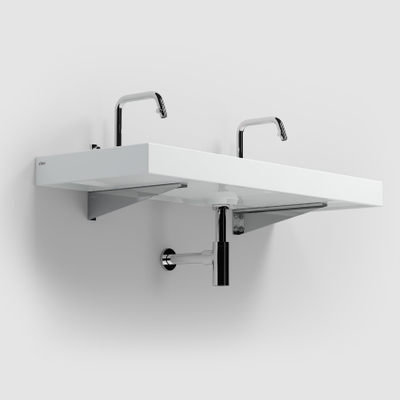 Clou First ophangbeugel 35x8cm voor tablet en wash me wastafel RVS geborsteld