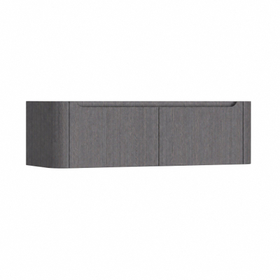 H&R badmeubelen Juice Wastafelonderkast - 140x45x40cm - afgeronde hoeken - 2 lades - geïntegreerde greep - wenge