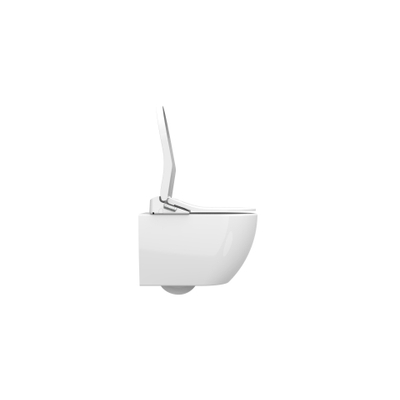 Bidetwash Optima douche-wc-zitting met wandcloset – set – compact 36,5x51 cm – glans wit