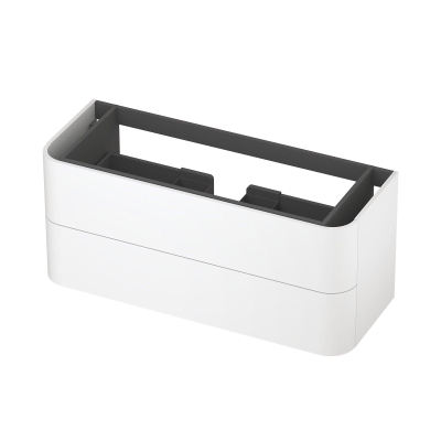 INK Concept R Wastafelonderkast - 120x45x52cm - 2 lades - opliggende grepen - afgeronde hoeken - MDF lak - mat wit