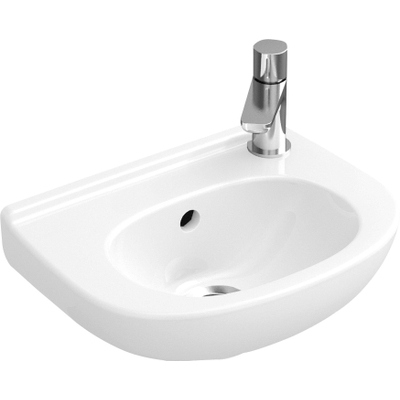 Villeroy & Boch O.novo Compact fontein met overloop met 1 kraangat rechts 36x27.5cm ceramic+ wit