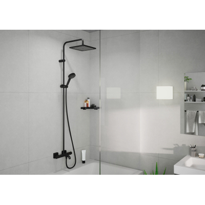 Hansgrohe Vernis Shape showerpipe 240 1jet avec thermostat bain noir mat
