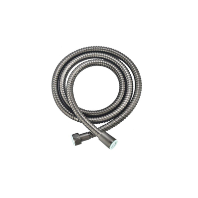 Fortifura Calvi Handdoucheset - diameter 12cm - rond - 3 straalsoorten - met houder - met anti twist - slang - 150cm - PVD - geborsteld gunmetal (antraciet)